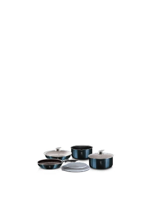 Набір посуду 9 предметів Haus Metallic Line Aquamarine Edition | 6311067
