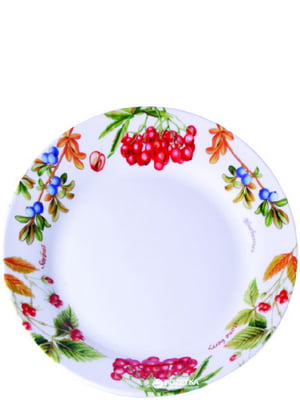 Тарелка обеденная Лесные ягоды круглая 23 см | 6312686