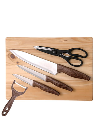 Набор ножей 6 предметов + разделочная доска | 6316214