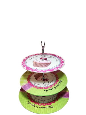 Триярусна тортівниця-етажерка для десертів 30 см+25 см+20 см | 6316469