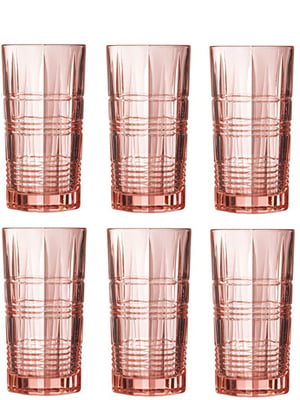 Склянка Зальцбург високий рожевий 380 мл 6 шт | 6316742
