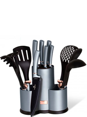 Набор ножей на подставке 12 предметов Carbon Pro Edition Haus | 6317569