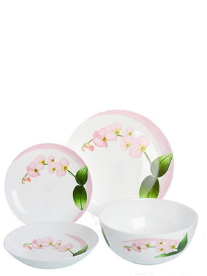 Сервиз столовый 19 предметов Pink Orchid | 6317588