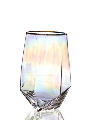 Склянка Rainbow 680мл із золотим обідком | 6320464