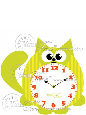 Часы настенные Кот детские 30 х 4,5 х 28 см | 6322084
