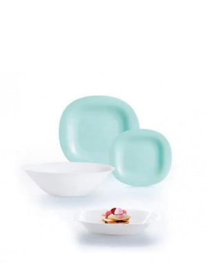 Сервиз столовый Carine Light Turquoise&White 19 предметов | 6323597