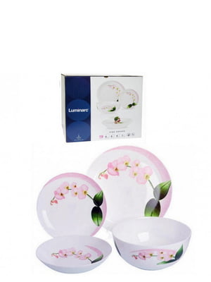 Сервіз столовий Diwali Pink Orchid 19 предметів | 6323612