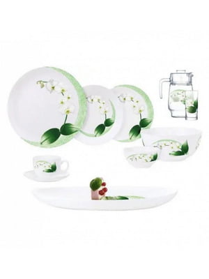 Сервіз столовий Diwali White Orchid 46 предметів | 6323619