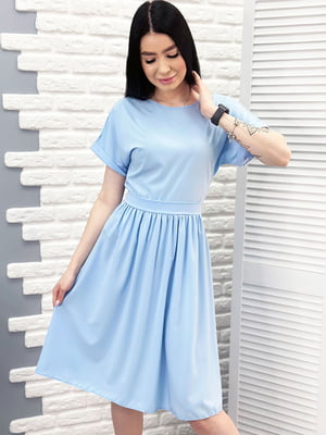 Сукня А-силуету блакитна | 6329701