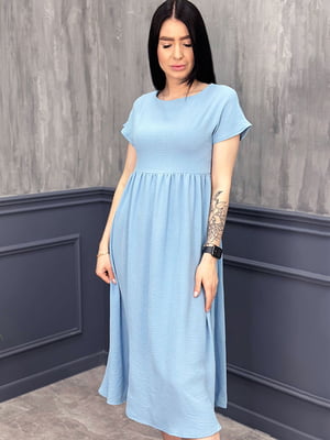 Сукня А-силуету блакитна | 6329727