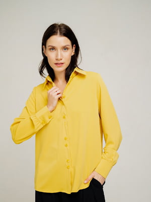 Блуза-рубашка горчичного цвета | 6331420