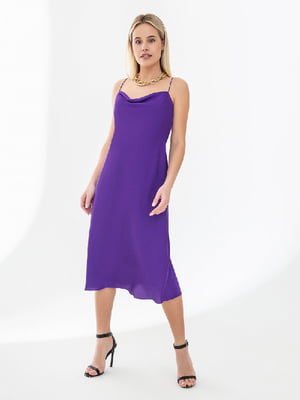 Платье в бельевом стиле фиолетовое шелковое | 6331756