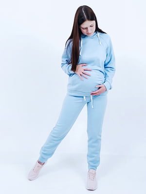 Зимний спортивный костюм с начесом для беременных и кормящих: худи и джоггеры | 6331907