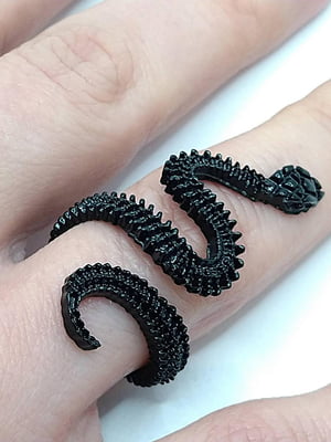 Жіноче кільце "чорна змія" навколо пальця | 6332817
