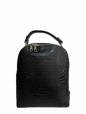 Сумка-рюкзак кожаная черная | 6335216