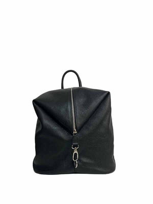 Сумка-рюкзак шкіряна чорна | 6335225