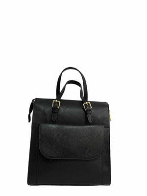Сумка-рюкзак кожаная черная | 6335230