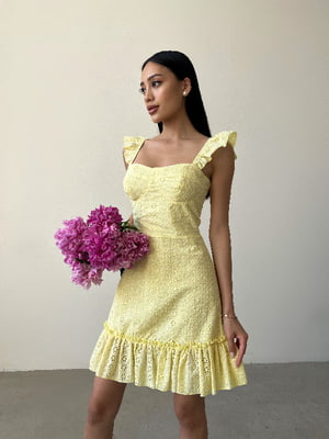 Платье А-силуэта желтое | 6345228