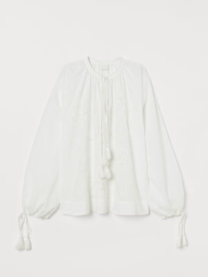 Блуза белая с вышивокй | 6350522
