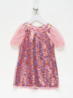 Платье розовое с пайетками | 6350625