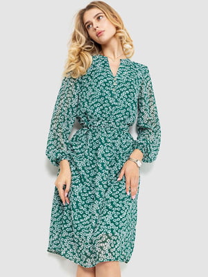 Сукня зелена з візерунком | 6351207
