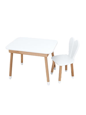 Столик зі стільцем дитячий ”зайчик”, білий | 6353596