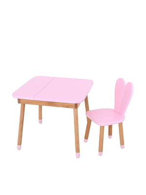 Стол со стульчиком, розовый | 6354488
