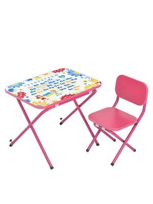 Стол  со стульчиком малиновый | 6354497