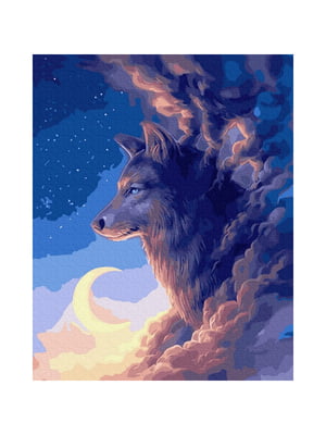 Картина за номерами "Вовк у хмарах" (40х50 см) | 6354698