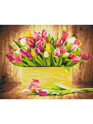 Картина по номерам "Праздничные тюльпаны" 40х50 см | 6354704