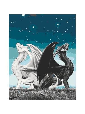 Картина за номерами "Пара драконів" (40х50 см) | 6354885