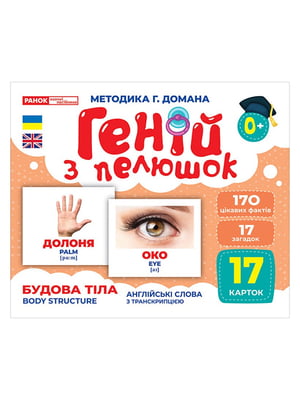Набір розвиваючих карток Геній з пелюшок "Будова будова тіла" | 6355082