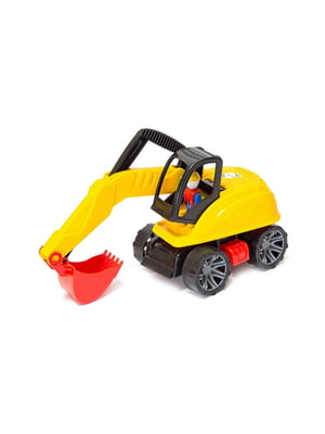 Машинка детская Экскаватор с подвижным ковшом желтая | 6355482