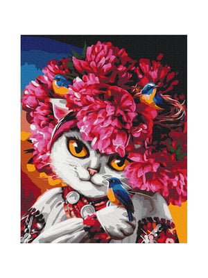 Картина по номерам "Цветущая кошка" (40х50 см) | 6356128