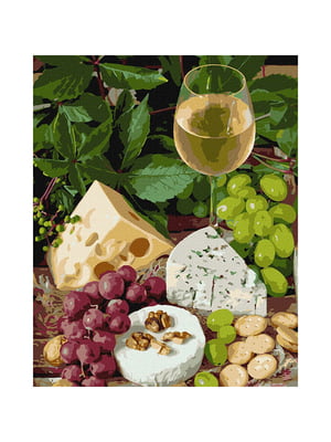 Картина по номерам "Белое вино с сыром" 40x50 см | 6356484