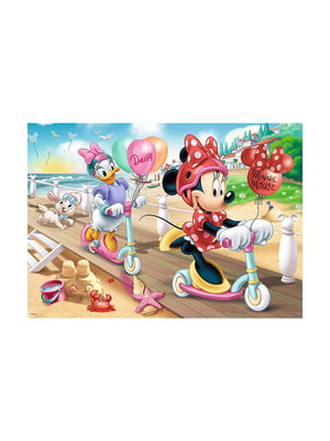 Дитячі пазли Disney "Міні із самокатом на пляжі" 200 елементів | 6356912