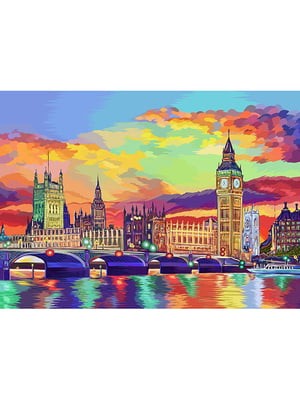 Картина за номерами "Барвистий Лондон" Danko 40x50 см | 6356988