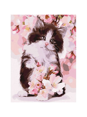 Картина по номерам "Пушистый котенок" 30х40 см | 6357091
