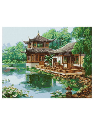 Картина за номерами "Китайський будиночок" © Сергій Лобач (40х50 см) | 6357555