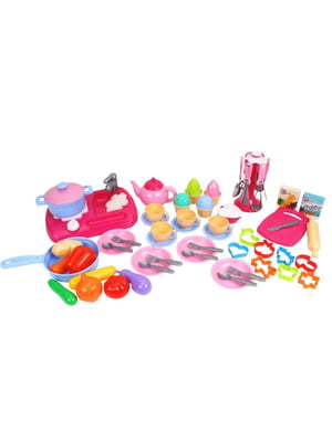 Детский игровой набор "Кухня с набором посуды"  66 предметов | 6358410
