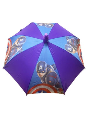 Зонтик трость фиолетовый, Капитан Америка (75 см) | 6358545