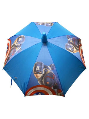 Зонтик трость синий, Капитан Америка (75 см) | 6358550