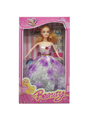 Дитяча лялька "Beauty" у бальній сукні (Фіолетовий з білим) | 6358578