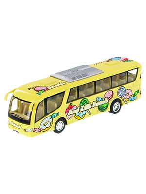 Машинка металева Автобус DESSERT інерційна 1:65 (Жовтий) | 6358758