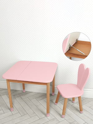 Дитячий столик з ящиком рожевий | 6358987