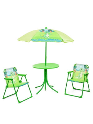 Детский столик с зонтиком зеленый | 6358989