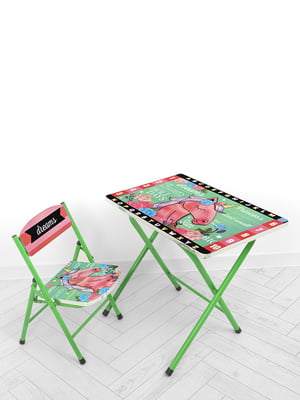Столик із стільчиком зелений | 6358993
