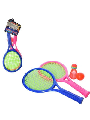 Ігровий набір для гри в теніс, 2 ракетки, м'ячик та воланчик | 6359320