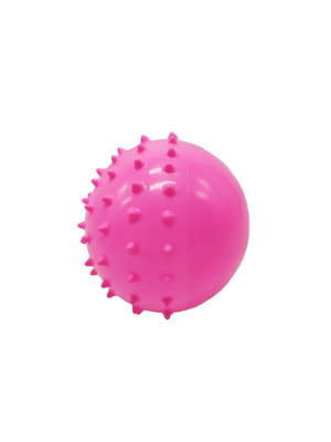 М'яч дитячий гумовий рожевий (діаметр 10 см) | 6359606