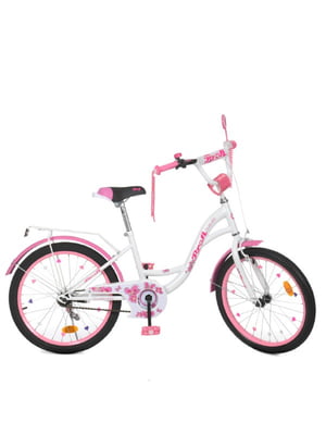 Велосипед дитячий біло-малинового кольору (20 дюймів) | 6359662